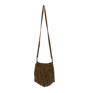 JJ Winters Vanessa Leather Fringe Small 6 x 7.5 Crossbody Bag  Taupe Western Bag